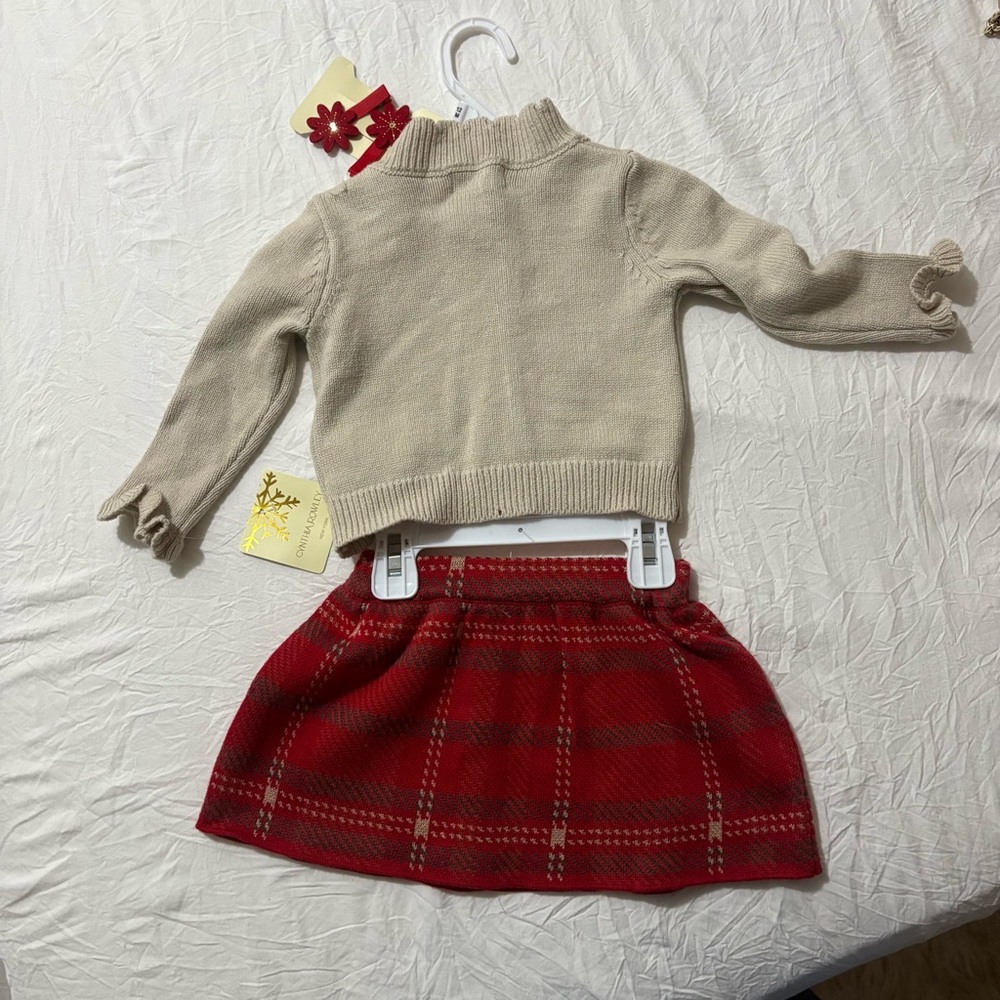 Cynthia Rowley Baby Girl 12 Month Christmas Reindeer Holiday Festive Outfit - Picture 2 of 3